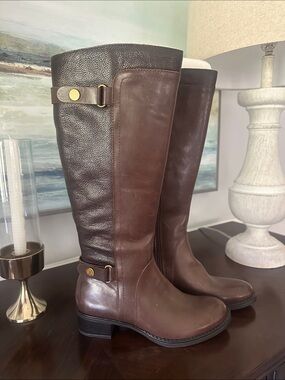 Women’s Tall Brown Leather Riding Boots